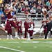 Receiver Johnny McCormick (10) and Minnesota Duluth opened the season with a 41-14 victory at Upper Iowa.