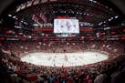 Little Caesars Arena, home of the Detroit Red Wings, was set to hold the NCAA men's Frozen Four.