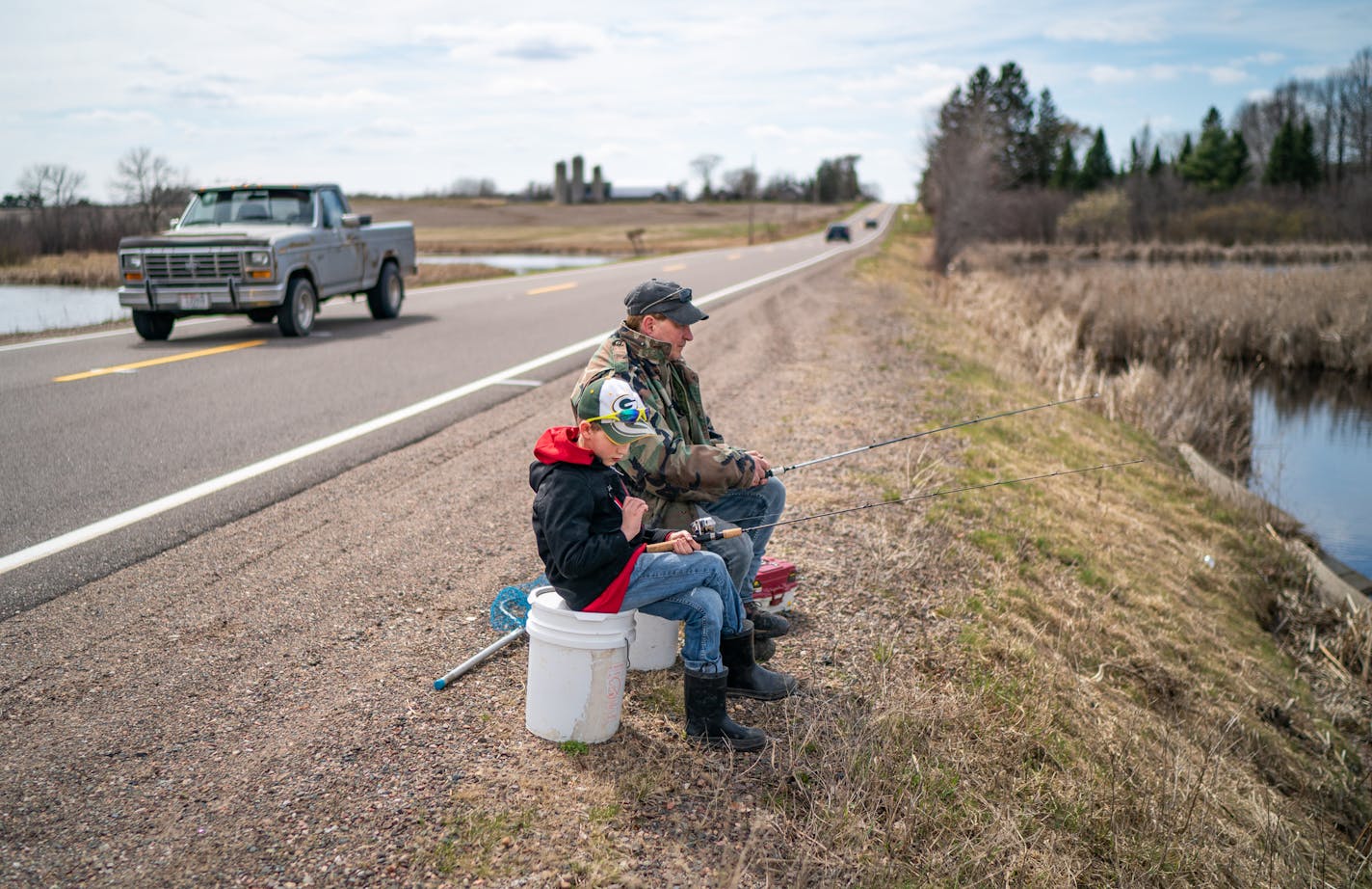 Jim Nowacki took his 10-year-old son Dakota, fishing at Miller Dam along the Taylor County Chequamegon Waters Flowage, near Perkinstown, Wisconsin. They sat on buckets along County Highway M. ] GLEN STUBBE &#x2022; glen.stubbe@startribune.com Friday, May 3, 2019 Part 3 of the Proving Ground series is set in Taylor County, Wis., a rural county with a low unemployment rate and a deep red voting tradition. The focus is on economic insecurity.