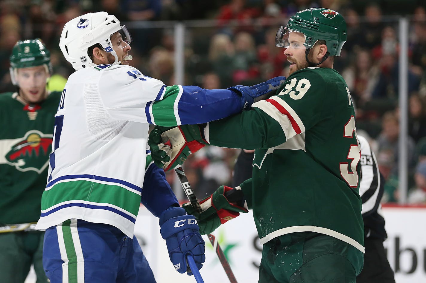 Wild defenseman Nate Prosser (39) has settled into a regular role on the third pairing rather than being in and out of the lineup, as he was during his previous stints with the team.