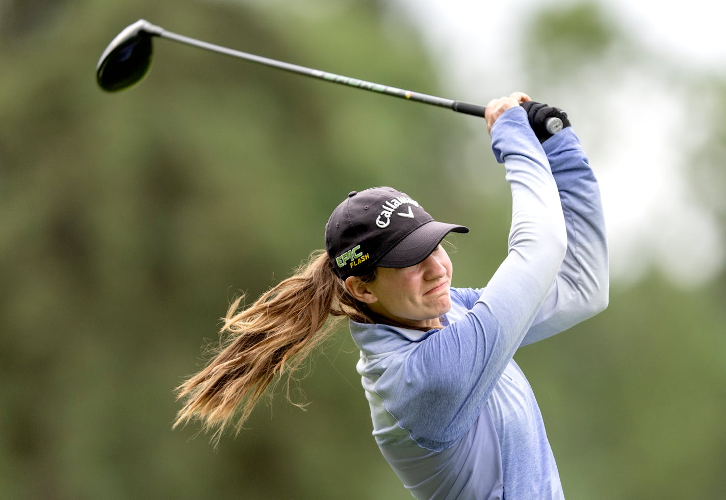 Kathryn VanArragon of Blaine tees off Wednesday, June 15, 2022 at Bunker Hills Golf Club in Coon Rapids, Minn. ] CARLOS GONZALEZ • carlos.gonzalez@startribune.com