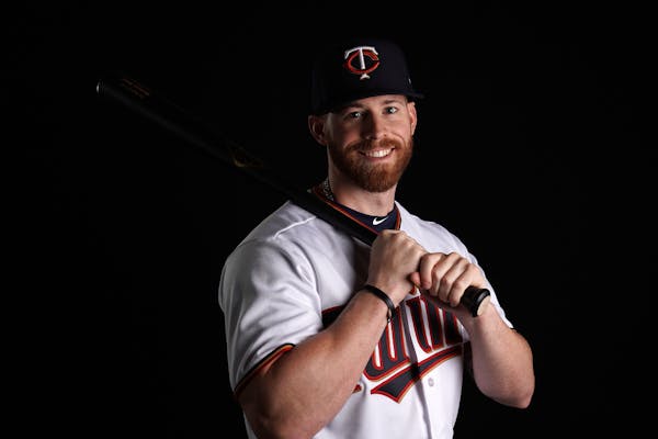 Minnesota Twins outfielder Michael Reed. ] ANTHONY SOUFFLE &#x2022; anthony.souffle@startribune.com Minnesota Twins players and coaches posed for port
