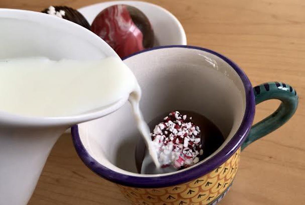 Hot cocoa bombs from St. Croix Chocolate Co.
