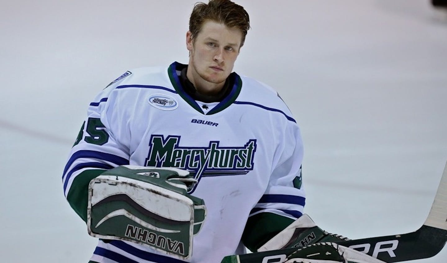 Adam Carlson, twice cut during tryouts in Edina, has just signed with the Washington Capitals organization and is leaving Mercyhurst University after one season.