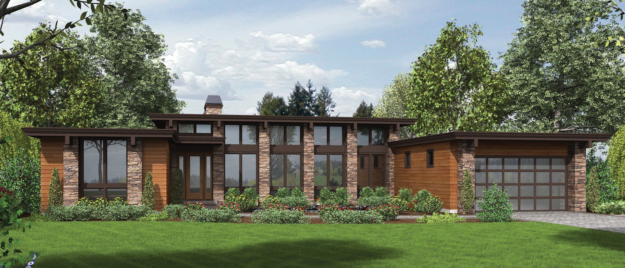 This light-filled open-concept home takes advantage of every view on a scenic lot.
