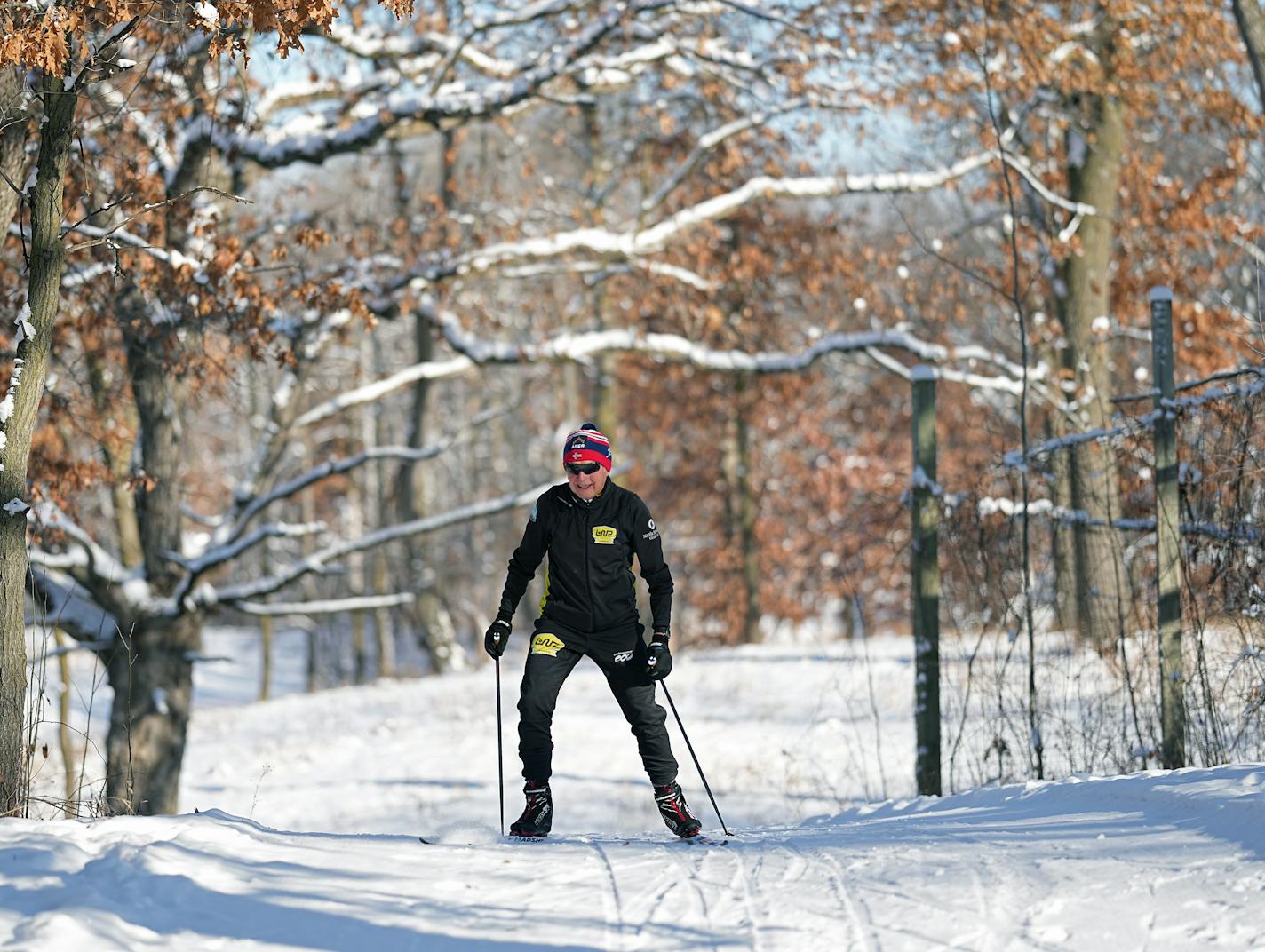 Odd Osland skis 4-5 times per week, here at Terrace Oaks Park  Tuesday, Dec. 20, 2022  in Burnsville, Minn. Odd Osland is an elite skiier who still competes across North America. He lives in Apple Valley -- born in Norway  ] Brian Peterson • brian.peterson@startribune.com