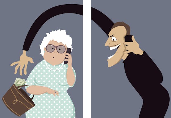 istock illustration for senior citizen financial fraud