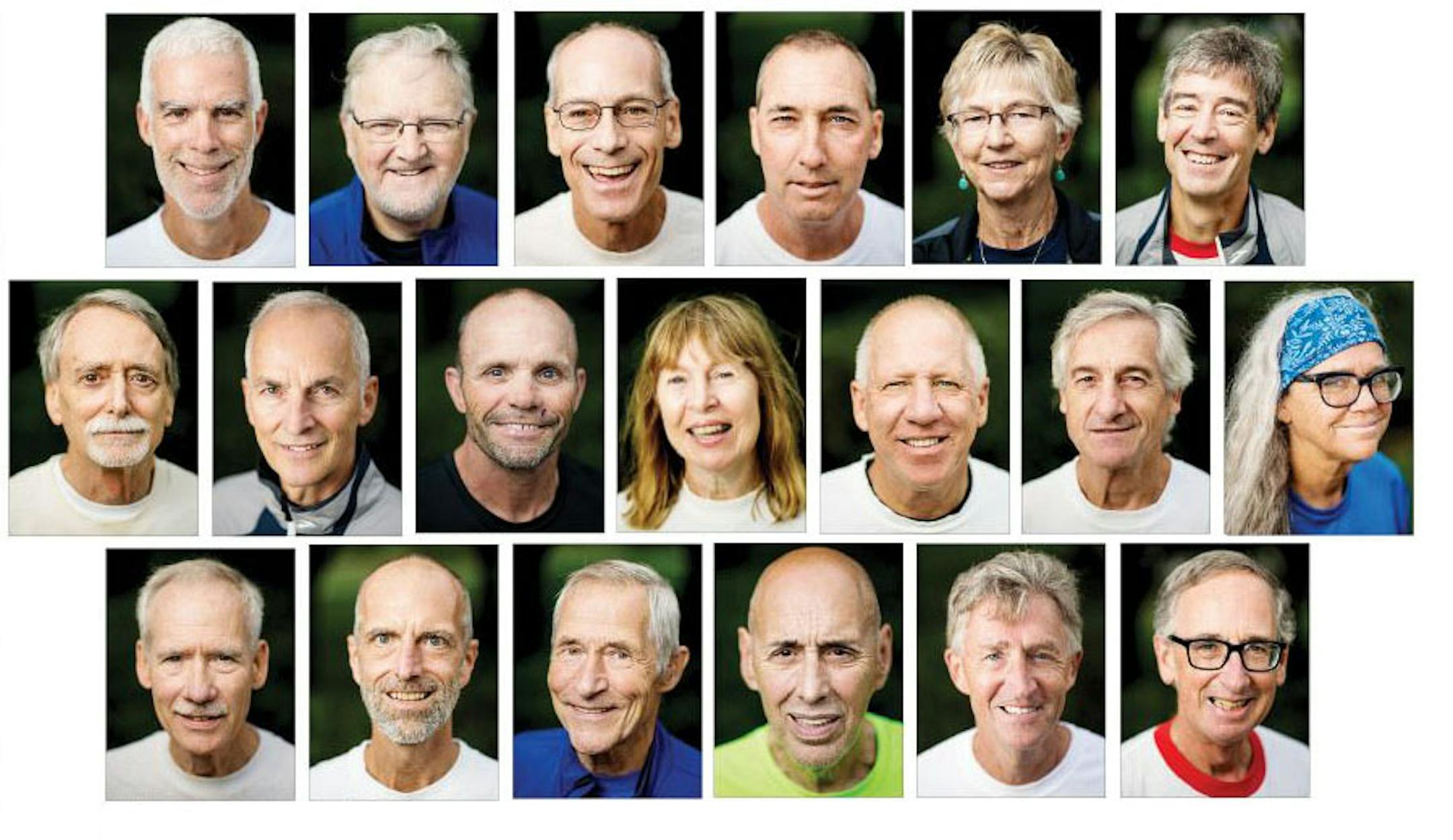 Nineteen of the 27 members of the Twin Cities Marathon charter club -- people have run all 34 years to date.