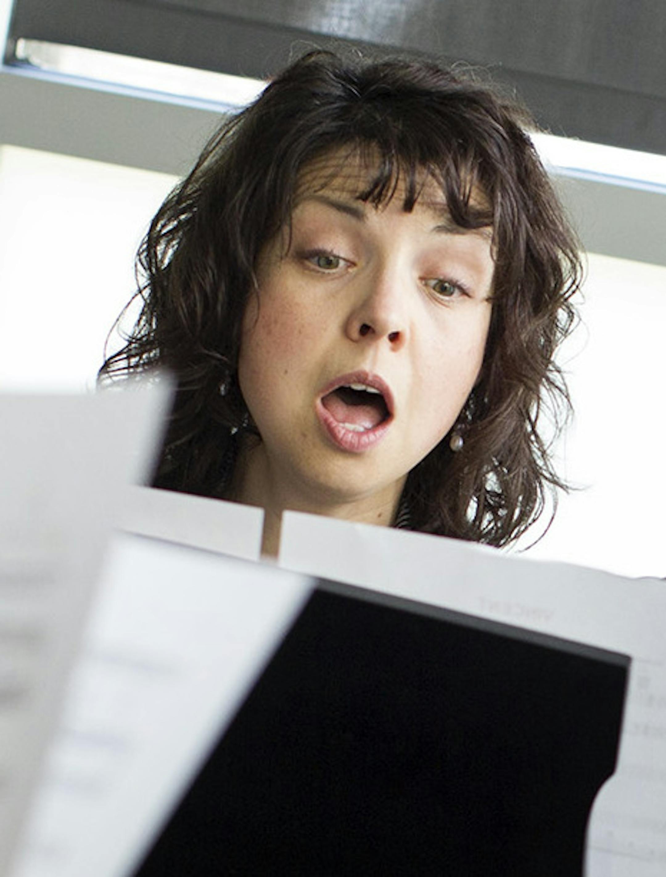 Voice instructor Andrea Leap leads her class of four in Singing Basics at MacPhail Center for Music in Minneapolis July 15, 2014. (Courtney Perry/Special to the Star Tribune)