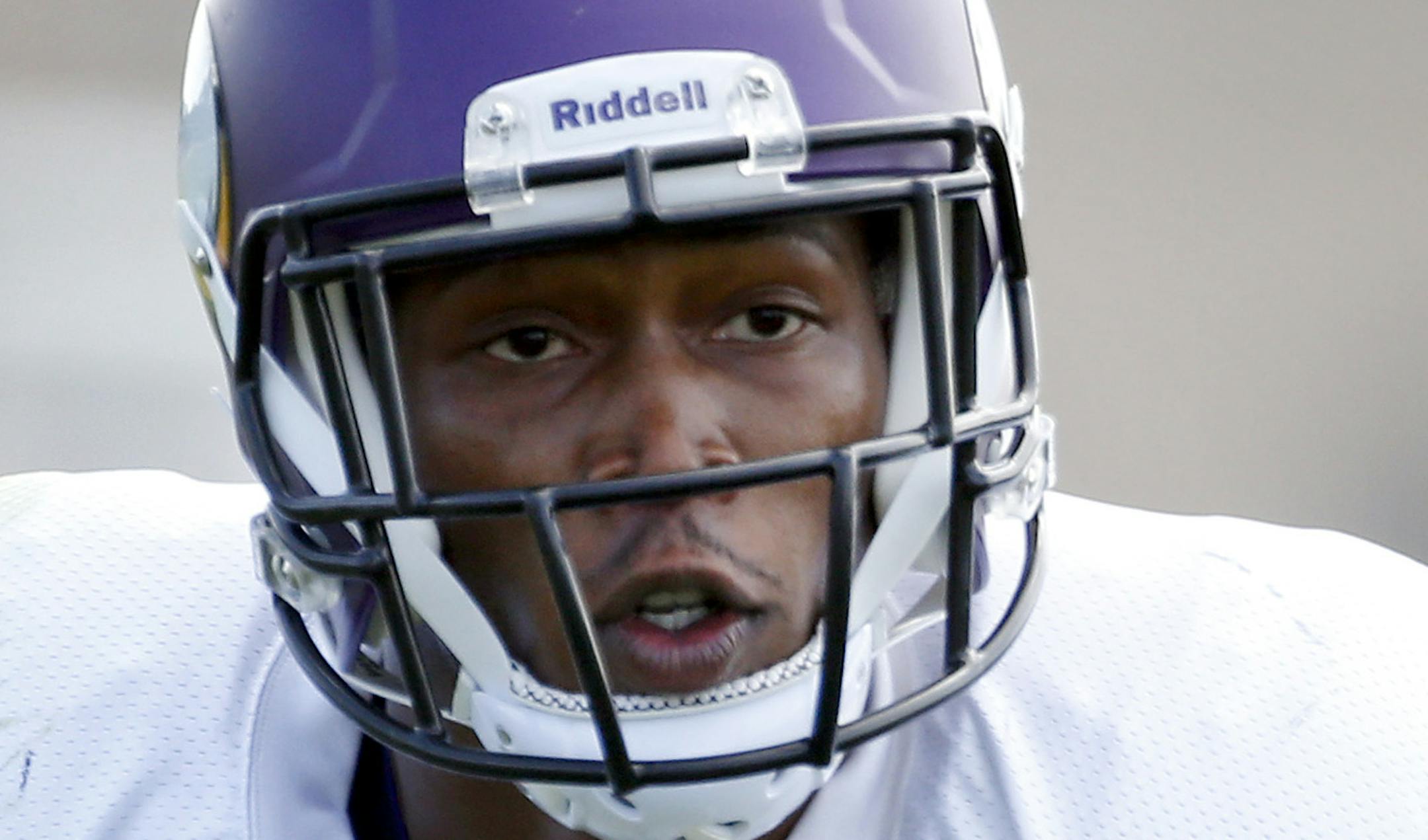 Minnesota Vikings cornerback Chris Cook (20) during the afternoon practice. ] CARLOS GONZALEZ cgonzalez@startribune.com July 29, 2013, Minnesota Vikings Training Camp, Mankato, Minn., Minnesota State University, Mankato - afternoon practice ORG XMIT: MIN1307291758003930