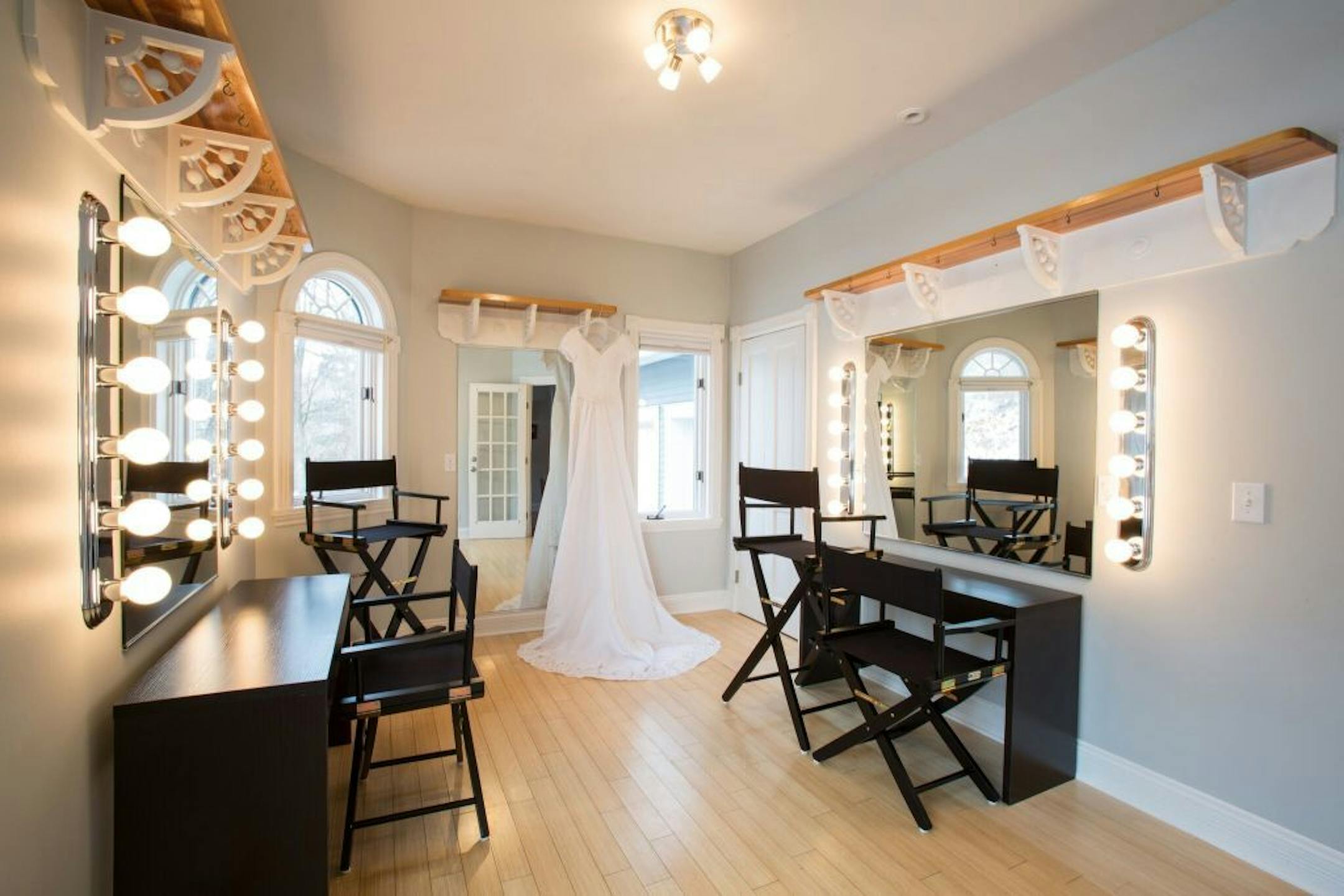 The home has a dedicated makeup room.