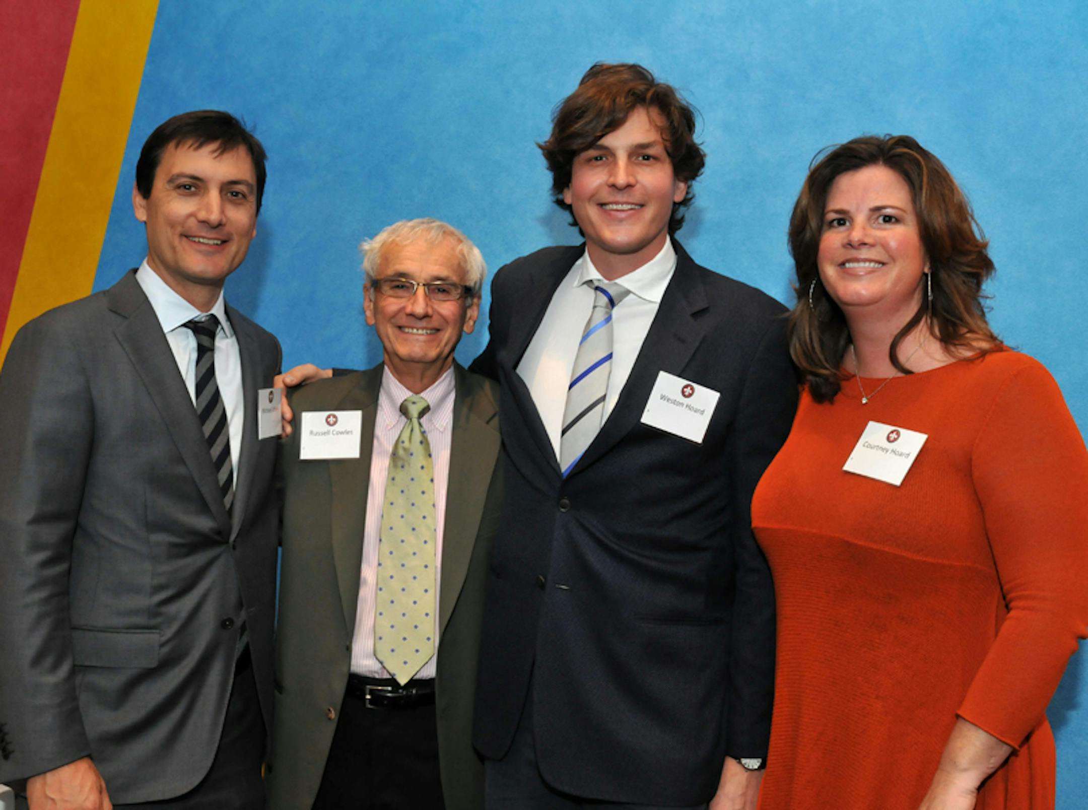 Michael Erben, Marshall Cowles, Weston Hoard and Courtney Hoard at the United Wa Toqueville Awards