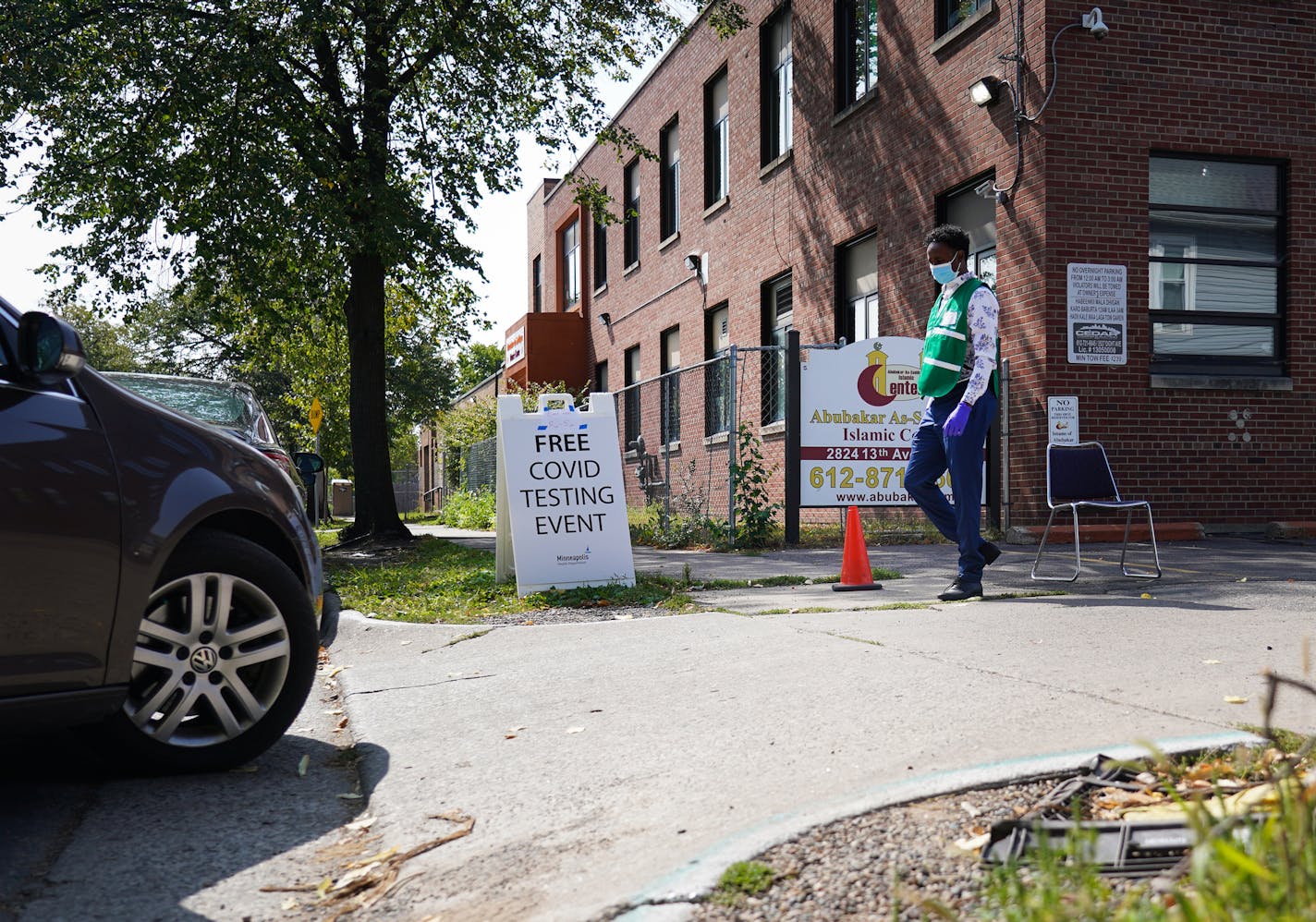 Several entities partnered with the Minneapolis Health Department to host a free walk-up/drive through COVID-19 testing event last weekend at the Abubakar As-Saddique Islamic Center. Testing also will be available Saturday from noon until 5 p.m.