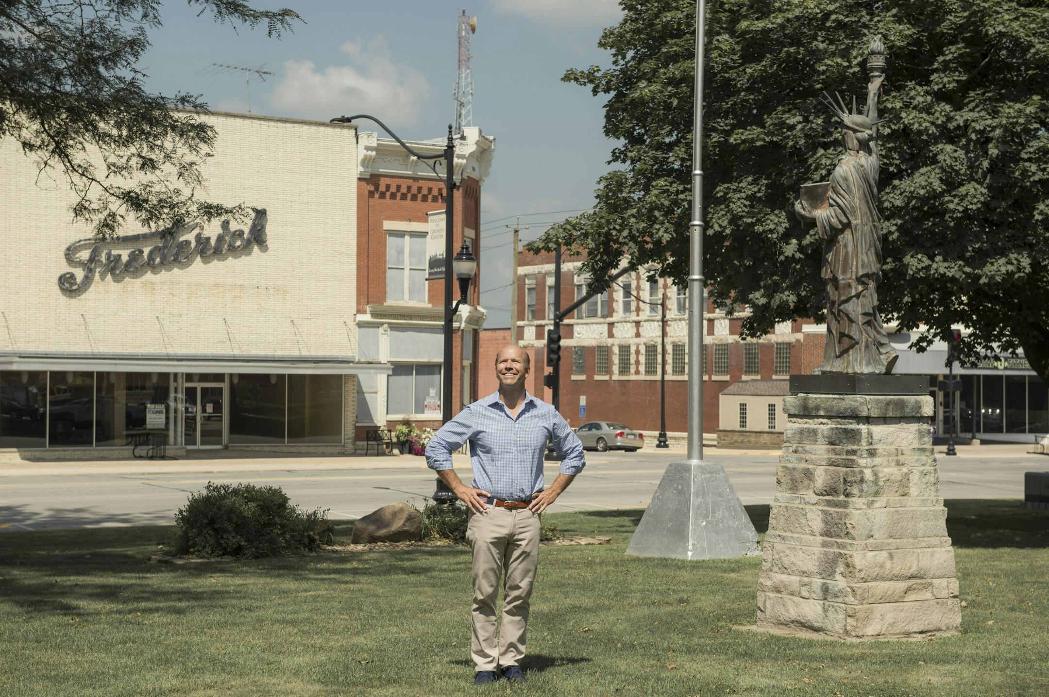 U.S. Rep. John Delaney in Grundy Center, Iowa, Aug. 10, 2018. Delaney, a Democratic congressman from Maryland, has been running for president for more than a year and has campaigned in all of Iowaís 99 counties. (George Etheredge/The New York Times)