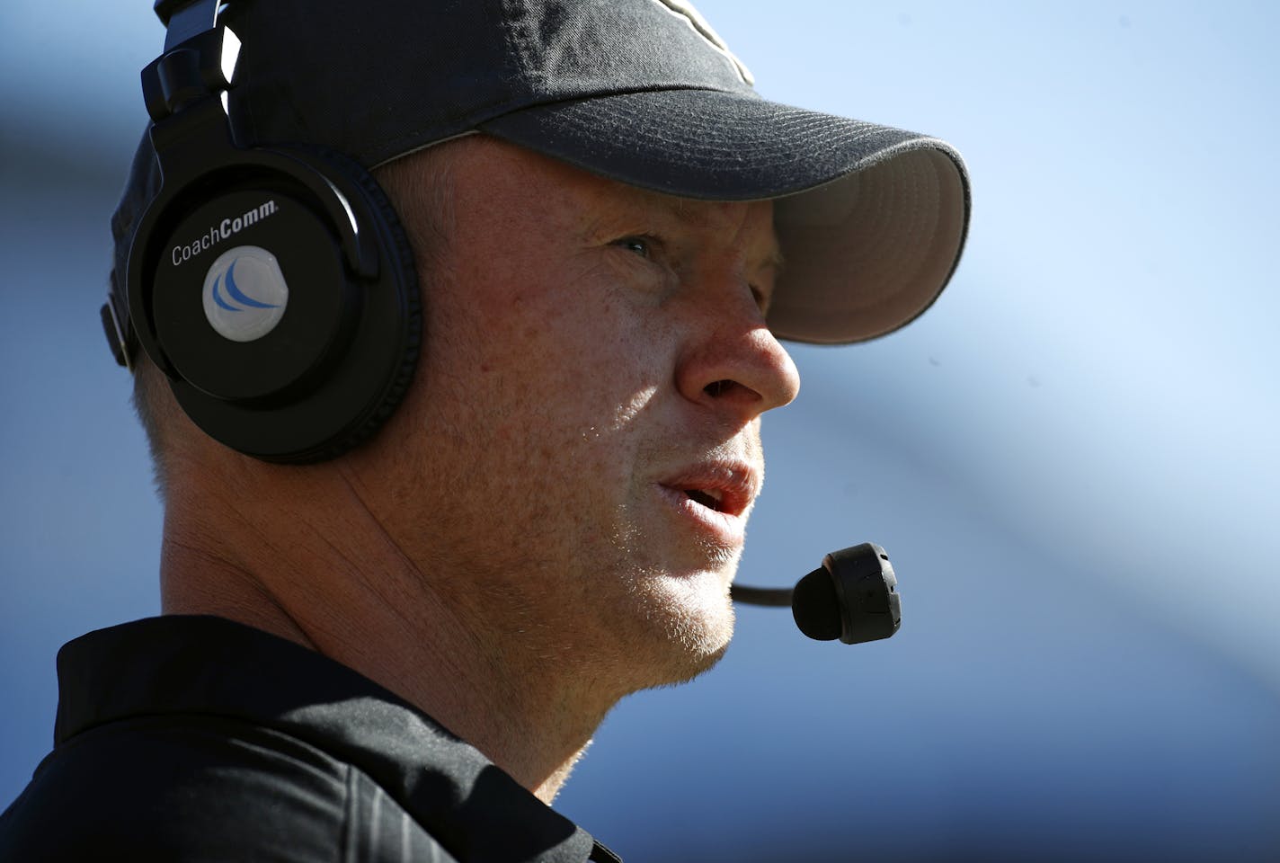 Central Florida head coach Scott Frost stands on the sideline in the first half of an NCAA college football game against Maryland in College Park, Md., Saturday, Sept. 23, 2017. (AP Photo/Patrick Semansky)