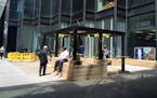 University of Minnesota students designed and built the Parklot, a food truck diner-friendly pop-up park complete with seating, tucked into the 8th St