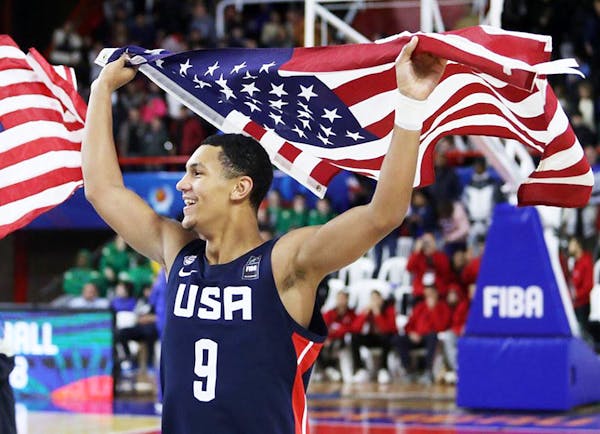 USA Basketball photo.
Minnehaha Academy&#xed;s Jalen Suggs won his second gold medal with the U.S. national team on Sunday night when his team defeate