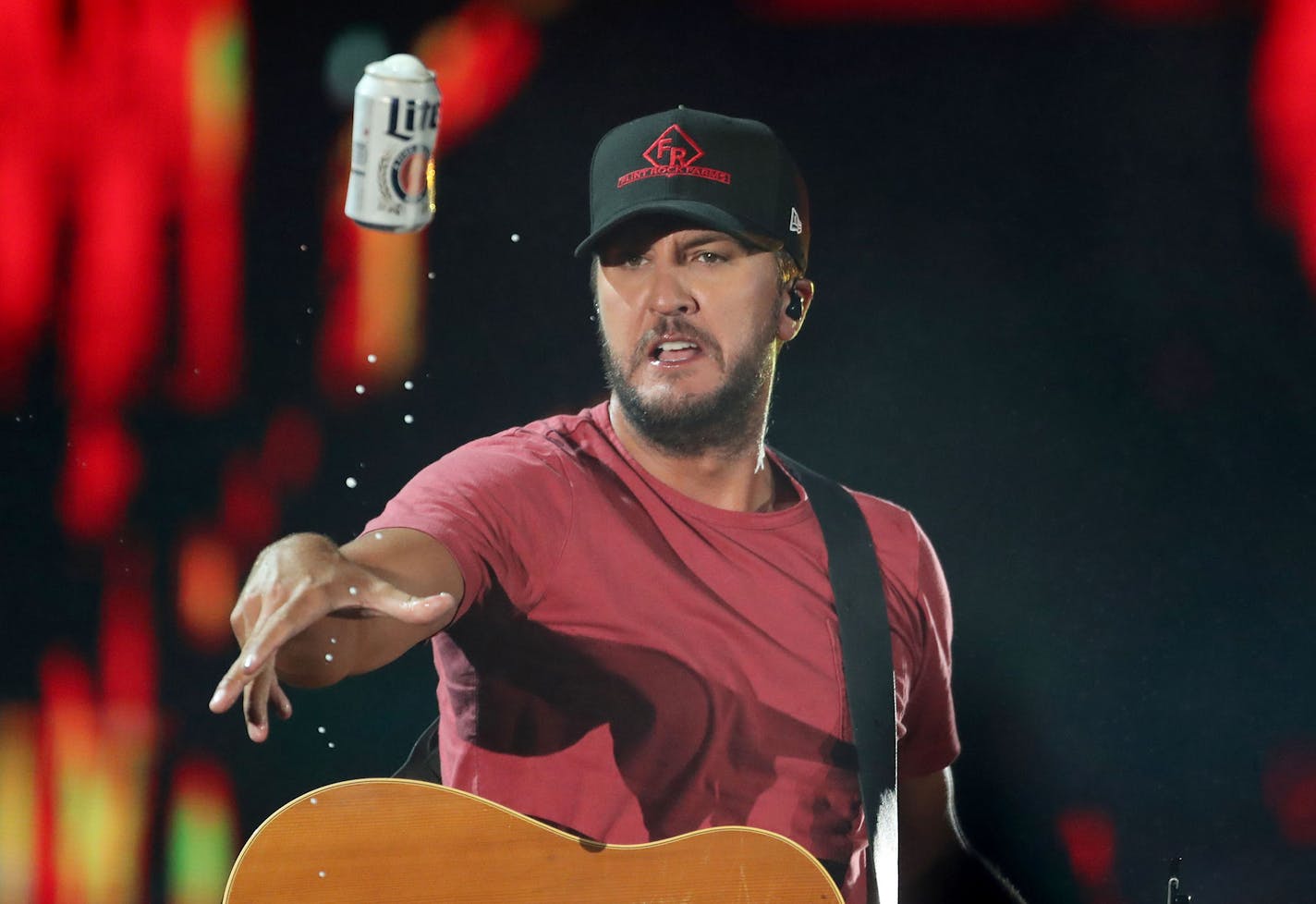 After taking a sip, headliner Luke Bryan tossed a cold one into the crowd while performing Saturday, July 21, 2018, at Target Field in Minneapolis, MN.] DAVID JOLES &#xef; david.joles@startribune.com Morgan Wallen at 5:30; Jon Pardi at 6:20; Sam Hunt at 7:35 and Luke Bryan at 9:05