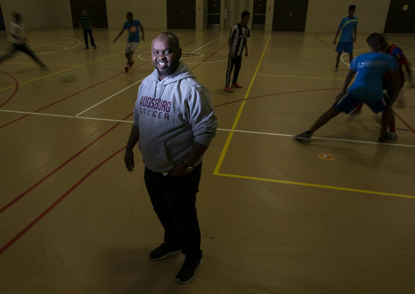 Without a net: Ahmed Ismail's West Bank Athletic Club could benefit if additional state money for community development is approved.