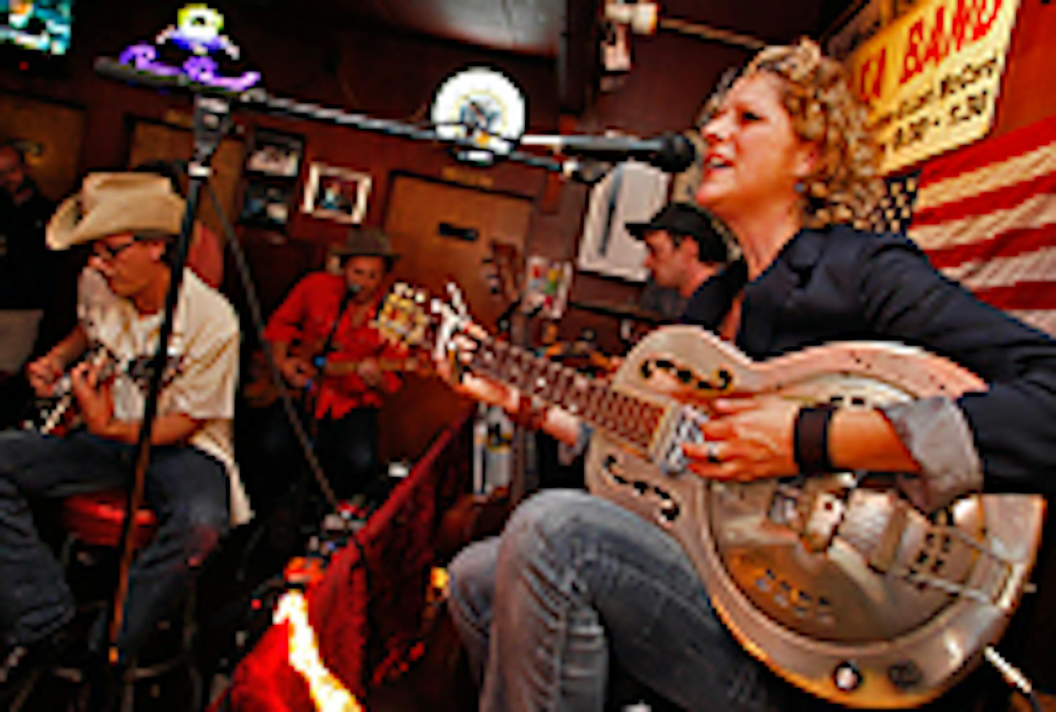 Molly Maher with Her Disbelievers band performing at Nye's in Minneapolis