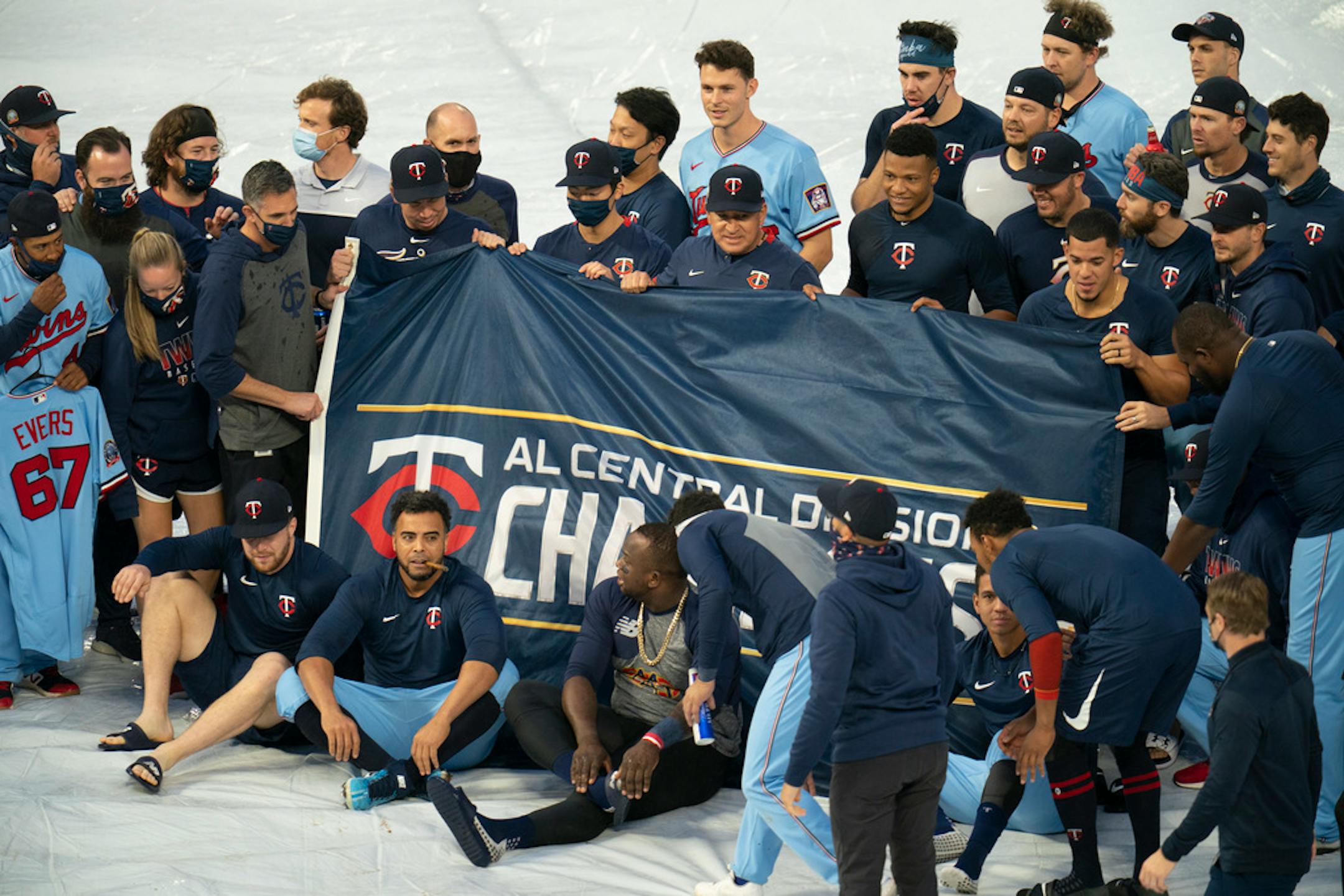 The Twins celebrated winning the American League Central after finishing 36-24 in 2020. The White Sox and Cleveland both finished 35-25, but offseason moves show Chicago is the top rival in 2021.
