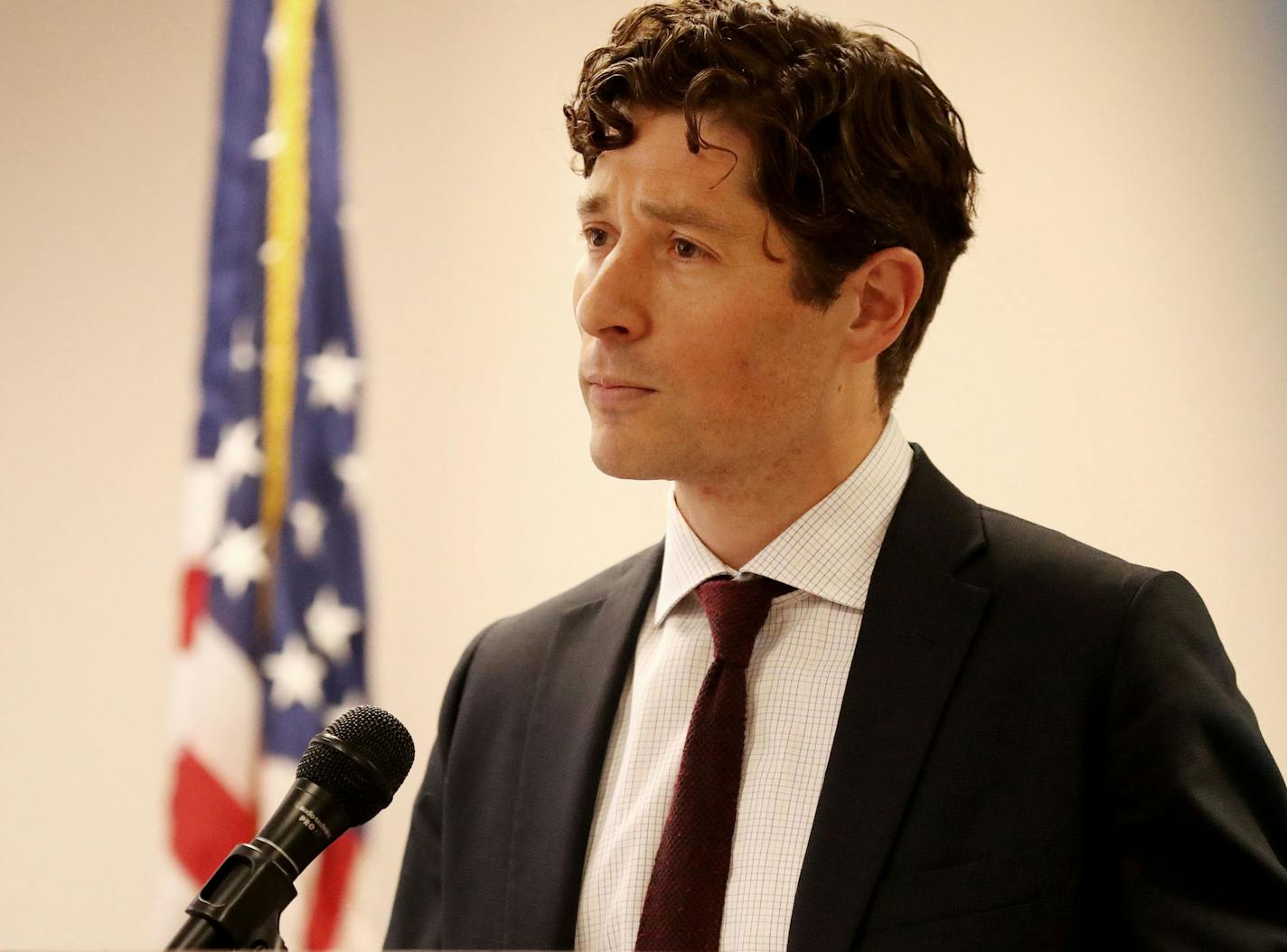 Minneapolis mayor Jacob Frey during a press conference at City Hall in which he discussed a charter amendment that would replace the current police department with a wider public safety department Friday.] DAVID JOLES • david.joles@startribune.com Press conference Friday, June 26, 2020, at City Hall in Minneapolis where Mayor Jacob Frey discussed a charter amendment that would replace the current police department with a wider public safety department.