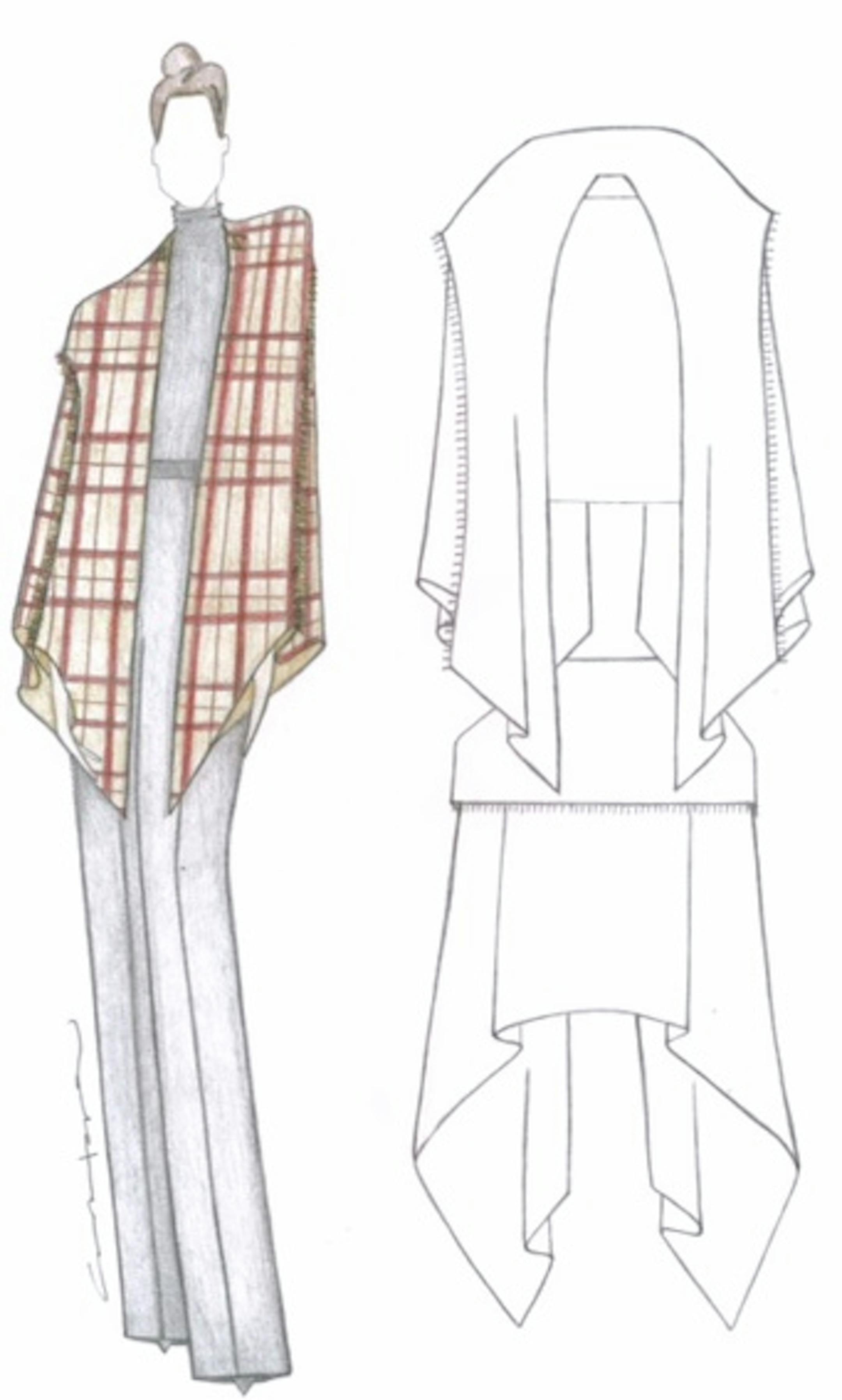 Sketch for the collaboration between Faribault Woolen Mills and MN4MN and Caroline Hayden,
