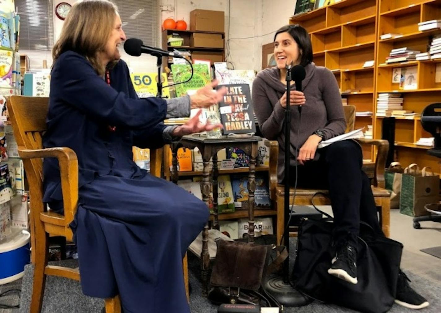 Tessa Hadley and Curtis Sittenfeld at Magers & Quinn bookstore in Minneapolis, Jan. 24, 2019.