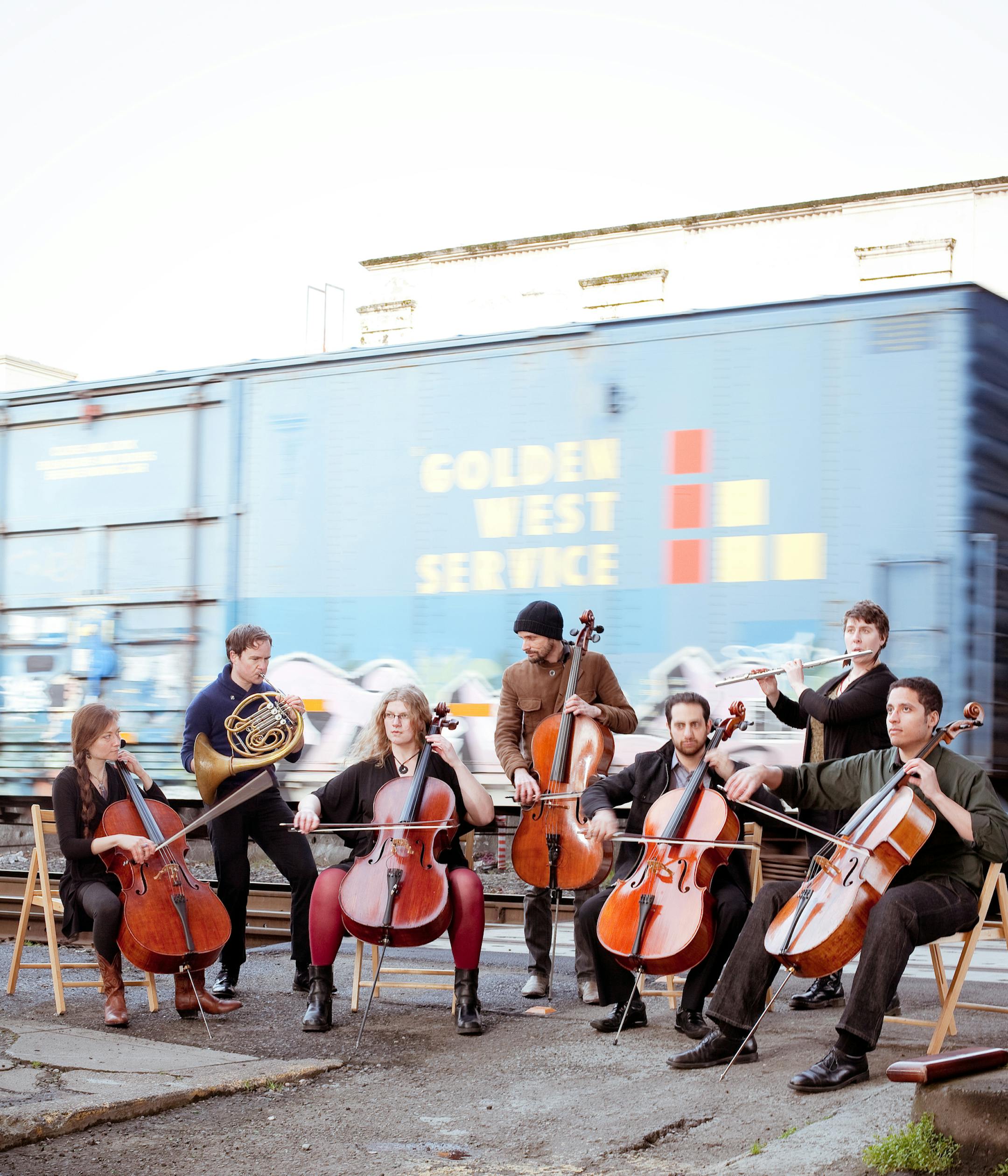 Press photo of The Portland Cello Project; by Jason Quigly