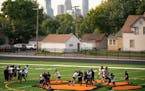 The South High School Gallant Tigers football team practiced on their new turf surface Wednesday evening.