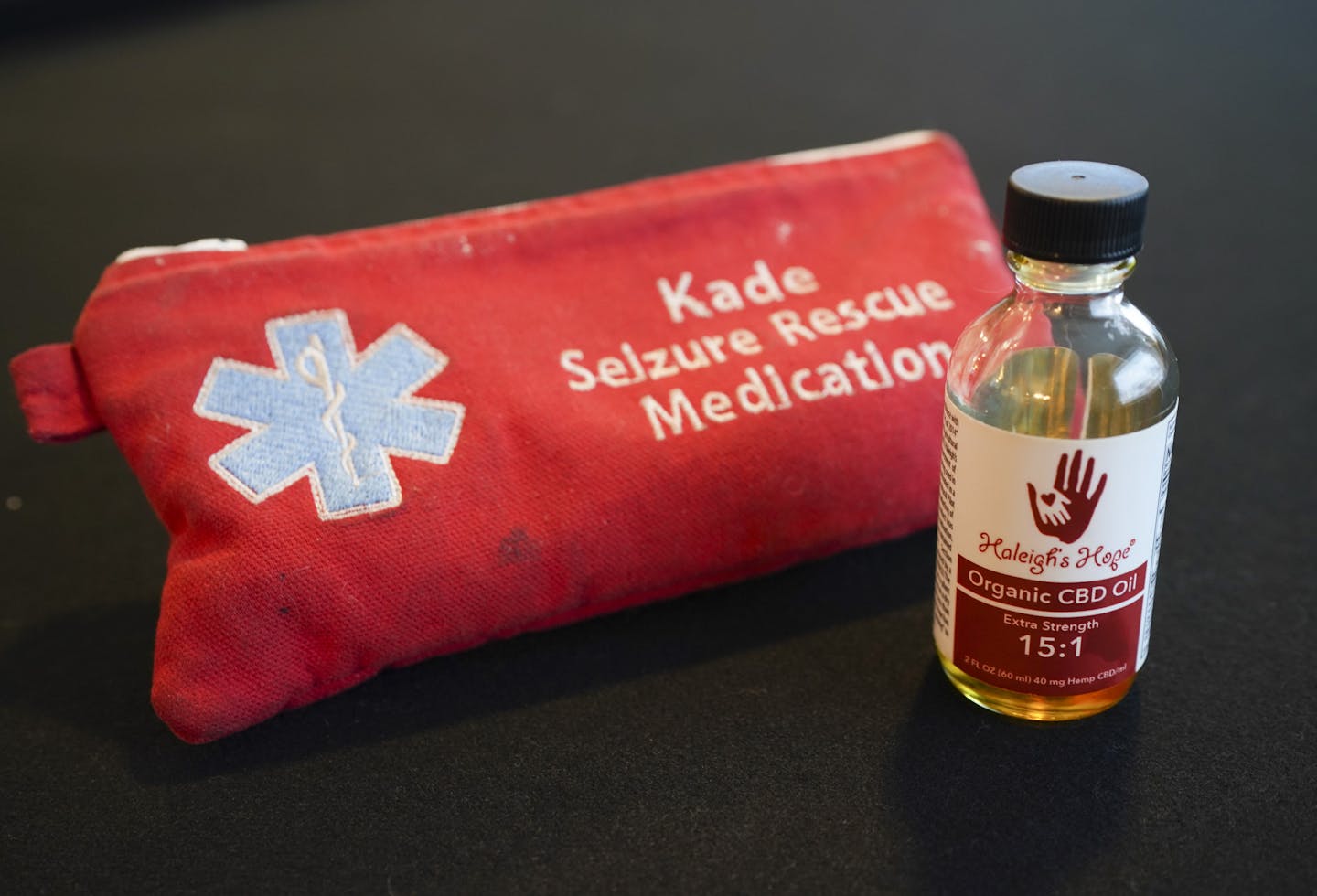 Detail of the bottle of Kade King's CBD oil that gives him relief from his epileptic seizures. ] JEFF WHEELER &#x2022; Jeff.Wheeler@startribune.com Kade King, 12, takes CBD oil twice a day to reduce the frequency of his epileptic seizures. But CBD is not allowed on school grounds, so he can't take it there if he has a seizure.&#xa0;He was photographed at home Wednesday afternoon, January 22, 2020 in Chaska.