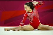 Jordyn Wieber, who rarely smiles, ended her floor exercise with a smile on her face, knowing her team was close to winning the gold medal.