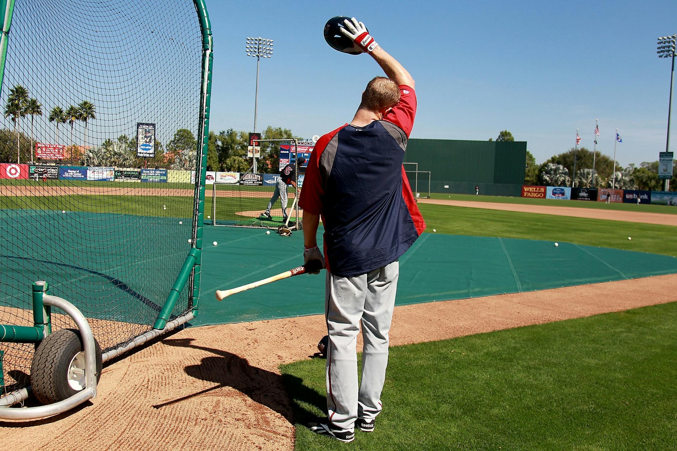 Justin Morneau at Hammond Stadium in February 2012
