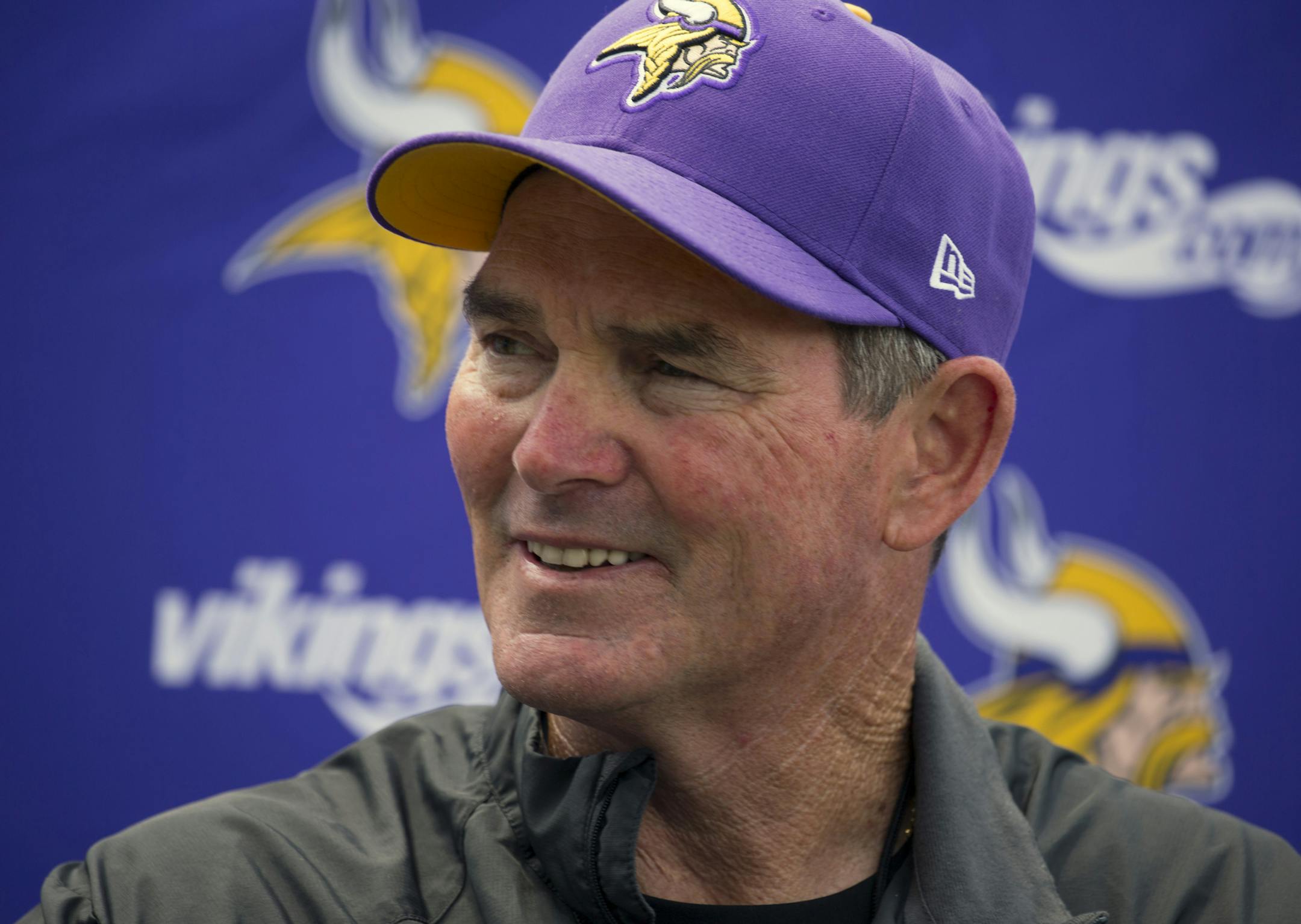 Minnesota Vikings Mini-camp - Coach Mike Zimmer spoke to the media after practice. ] Brian.Peterson@startribune.com Eden Prairie, MN - 6/18/2015