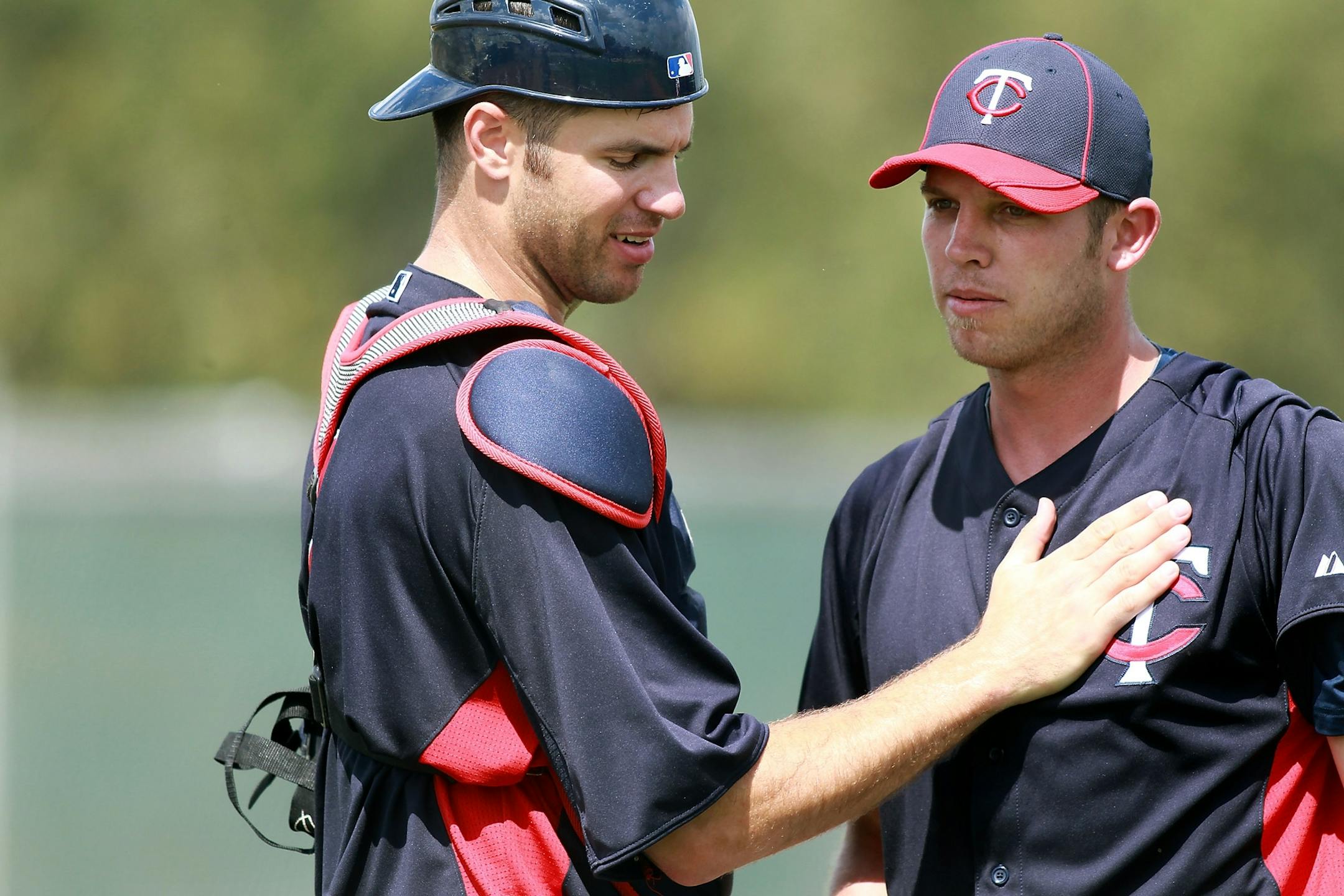 Twins star Joe Mauer is comfortable talking to prospects such as Casey Fien, but he's not the type to raise his voice in the clubhouse.
