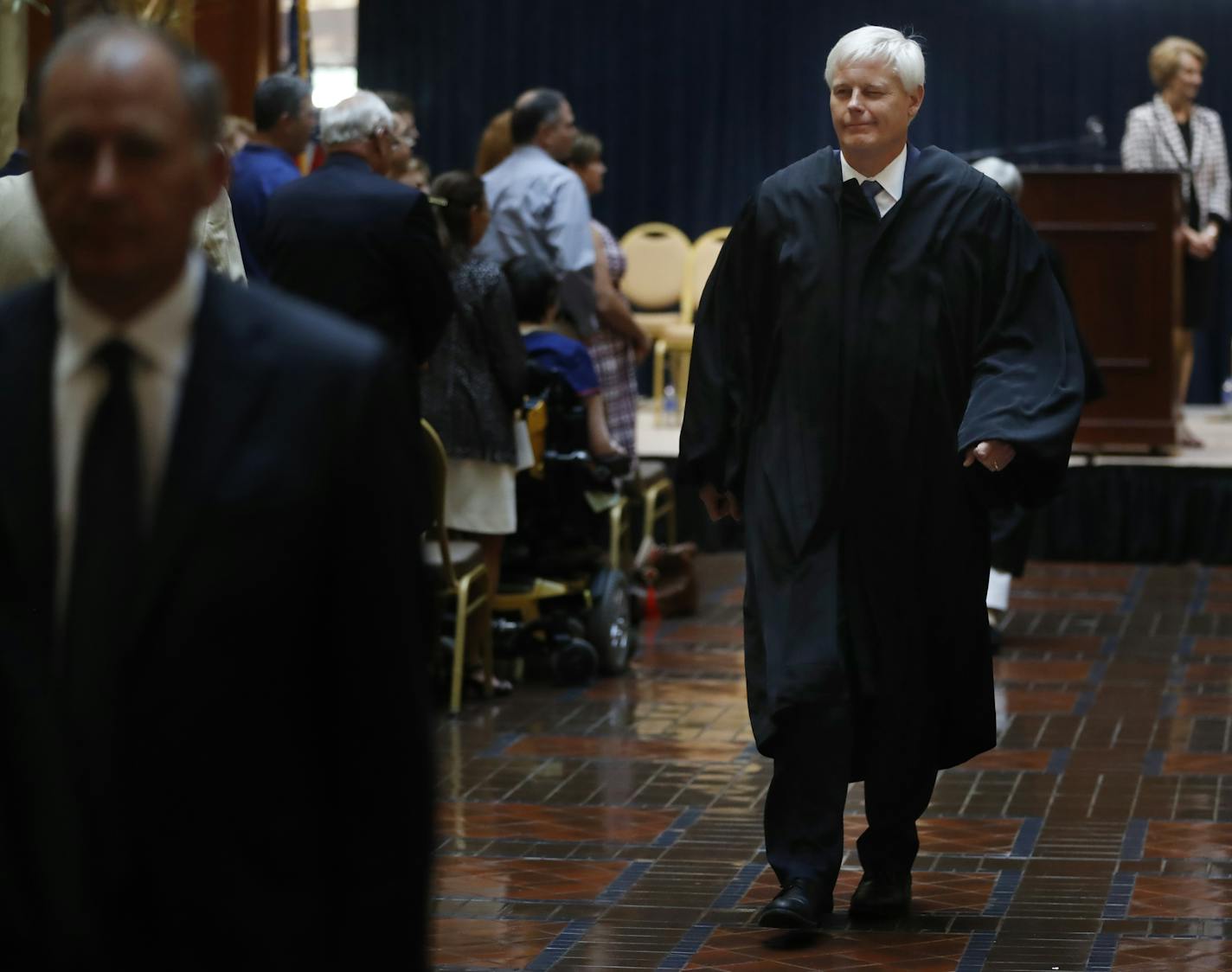 95th Associate Justice of the Minnesota Supreme Court Paul C. Thissen donned the robe that was missing right after he took the oath.] Gov. Mark Dayton will provide remarksat the Minnesota Supreme Court Public Investiture Ceremony forRichard Tsong-Taatarii•rtsong-taatarii@startribune.com .] Gov. Mark Dayton will provide remarksat the Minnesota Supreme Court Public Investiture Ceremony forRichard Tsong-Taatarii•rtsong-taatarii@startribune.com