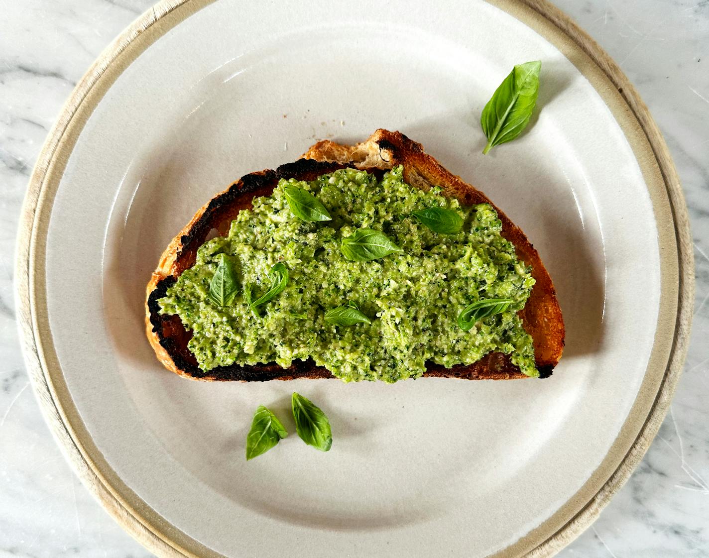 Serve broccoli pesto on a slab of toasted bread or with pasta. Recipe and photo by Alyssa Shultis, Special to the Star Tribune