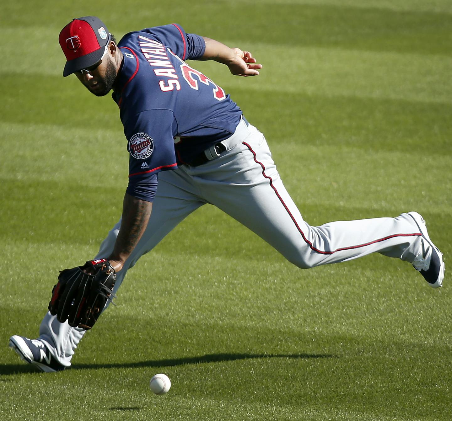 Minnesota Twins Danny Santana during practice on Sunday ] CARLOS GONZALEZ cgonzalez@startribune.com - February 28, 2016, Fort Myers, FL, CenturyLink Sports Complex, Minnesota Twins Spring Training, MLB, Baseball, First Full team workout