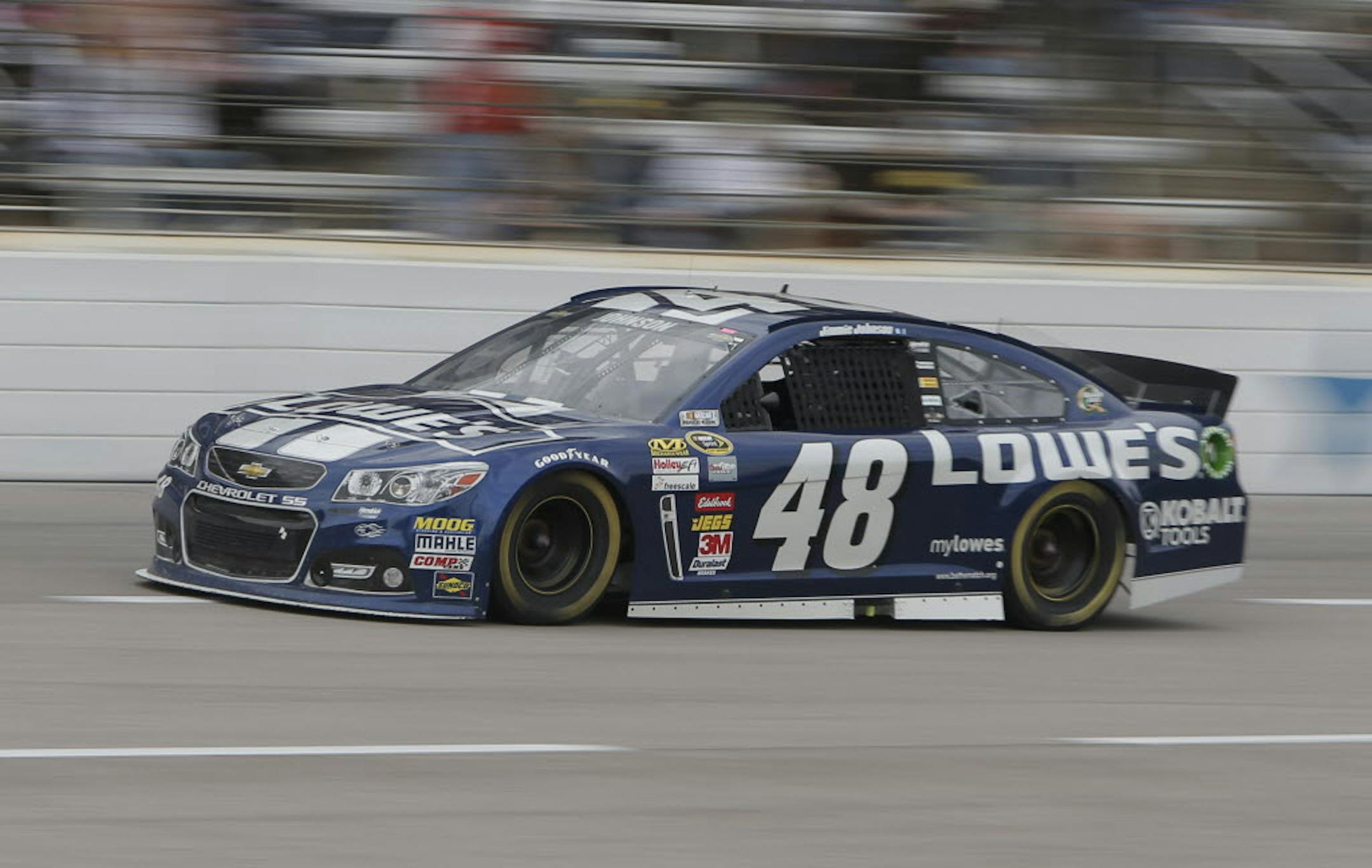 Jimmie Johnson (48) won Sunday's Sprint Cup race in Fort Worth, Texas.