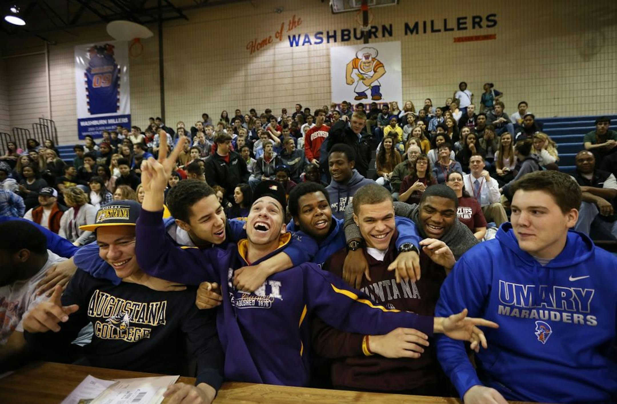 National Signing Day at Minneapolis Washburn High School.