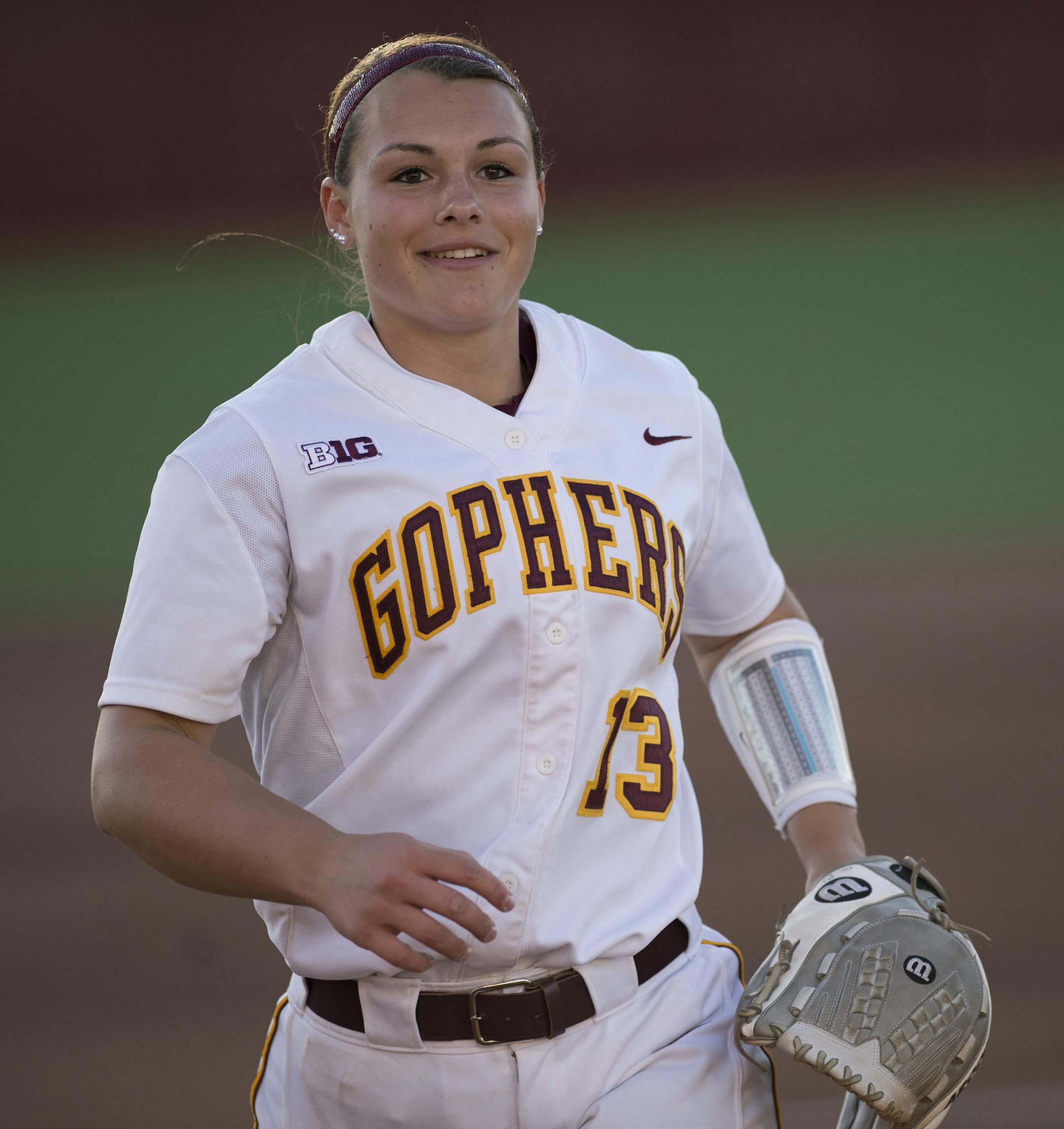 2017 - University of Minnesota Women Softball hosts University of South Dakota in 2017 Home Opener. Pitcher Amber Fiser. Christopher Mitchell / SportShotPhoto.com