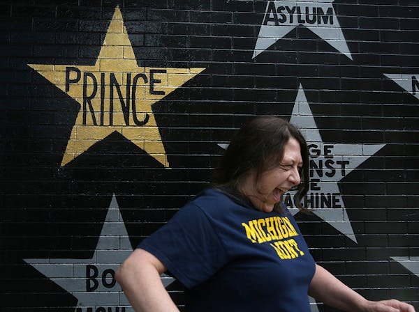Laura Menard enjoyed the visit to First Avenue where Prince&#xed;s star is among many painted on an outside wall. ] JIM GEHRZ &#xef; james.gehrz@start