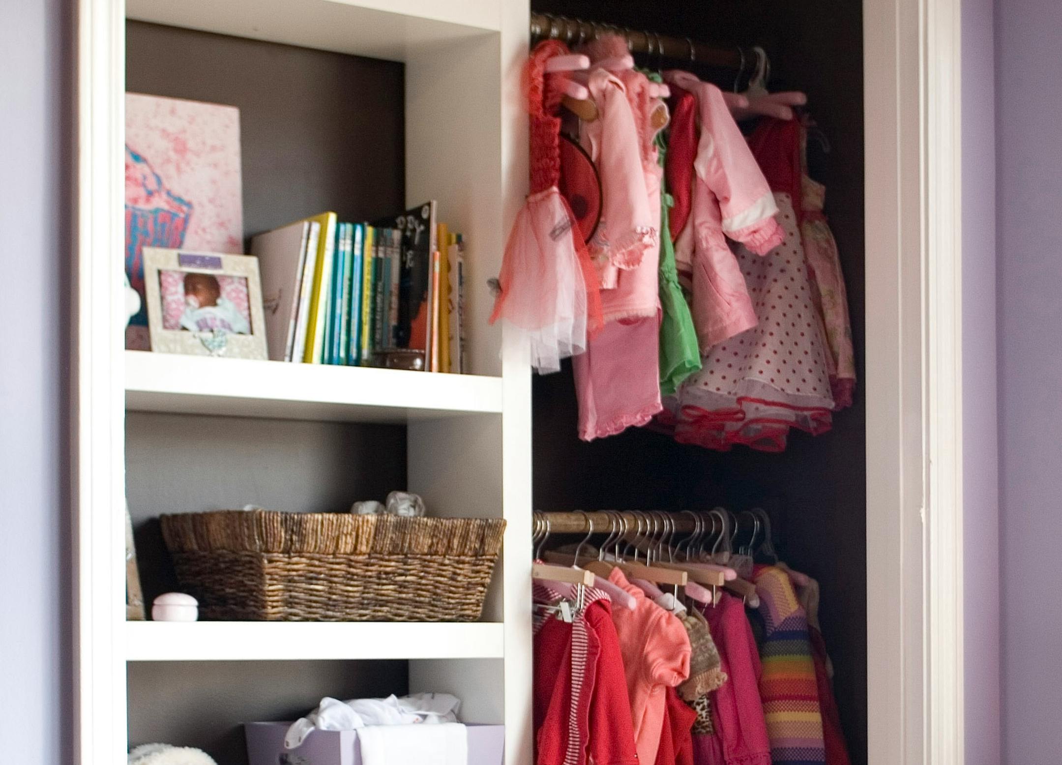 Organizing a children's closet can be a chore.