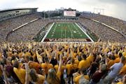 Gophers football fans cheered as Air Force kicked the ball off on the first play of the outdoor era at the U of M at the new TCF Bank Stadium.