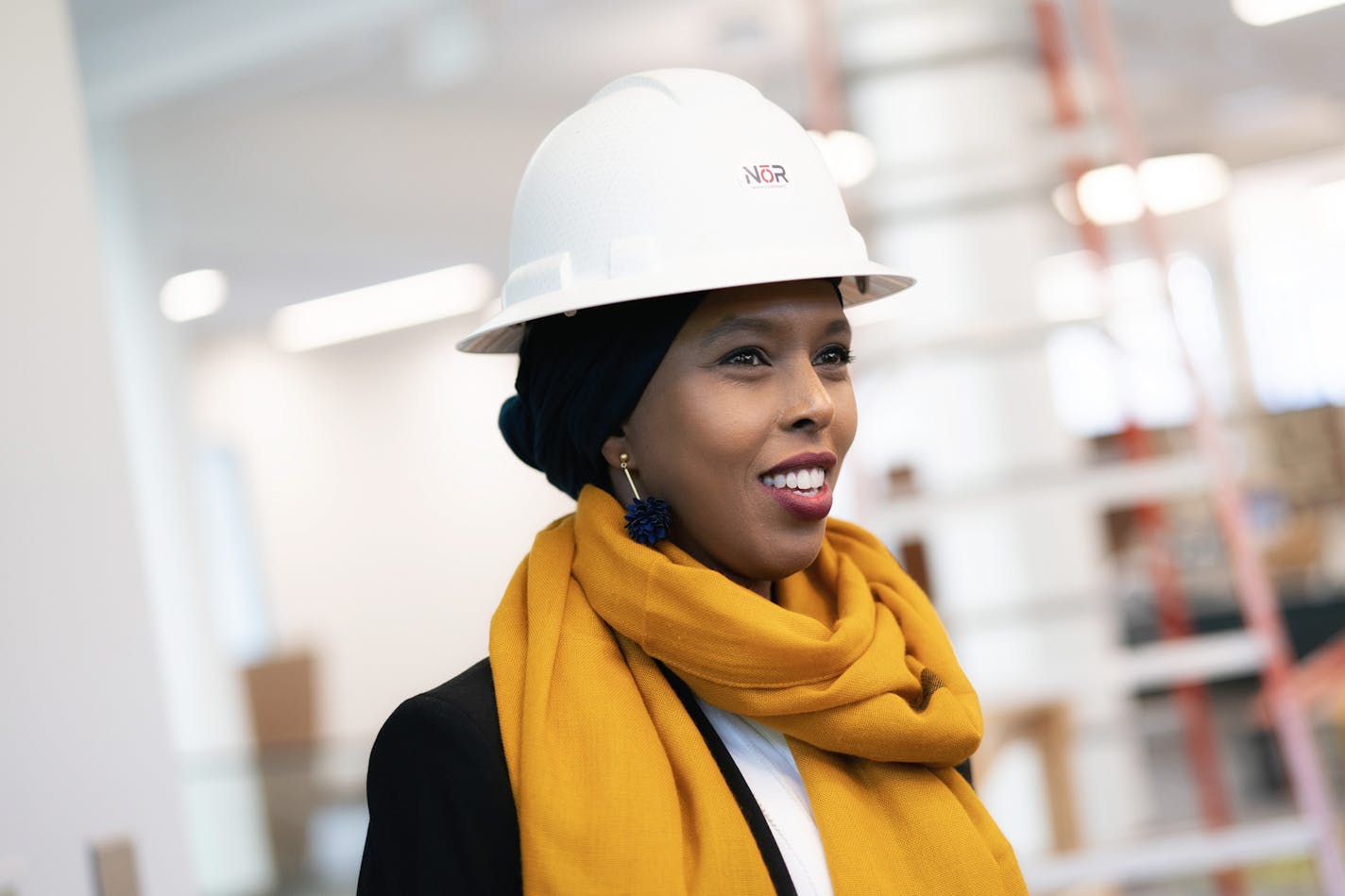 Nawal Noor, is the developer and general contractor for the remodel of Hosmer Library in South Minneapolis. ] GLEN STUBBE &#x2022; glen.stubbe@startribune.com Friday, June 28, 2019 00057333A Nawal Noor is the first East African developer and general contractor in Minnesota, starting a business to build affordable housing, employing and training workers historically left out of real estate development and construction projects. The owner of Noor Construction worked on the new Penn and Plymouth Av