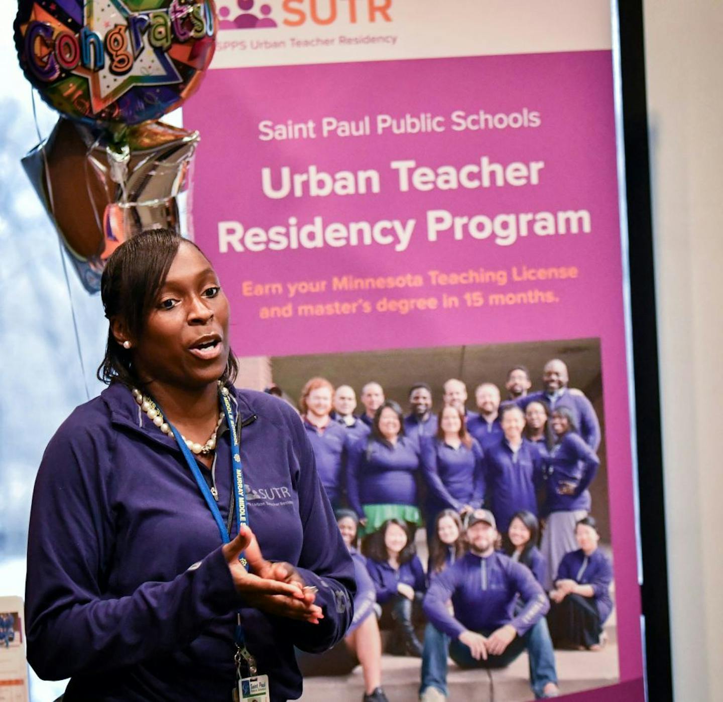 Talisha Jackson who participated in the program last year told new candidates about her experience. Candidates chosen for the Saint Paul Schools Urban Teacher Residency Program got a briefing on what to expect from the program.