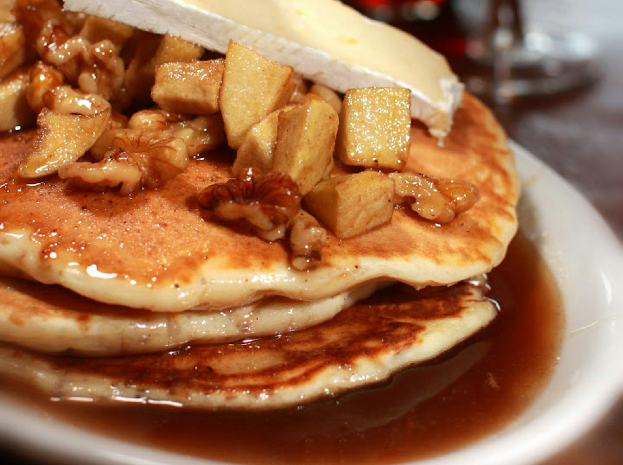 Apple Walnut and Brie Flappers at the Colossal Cafe.