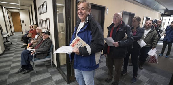 Joe Antonucci waited in line to prepay his 2018 property tax Wednesday at the Hennepin County Government Center.