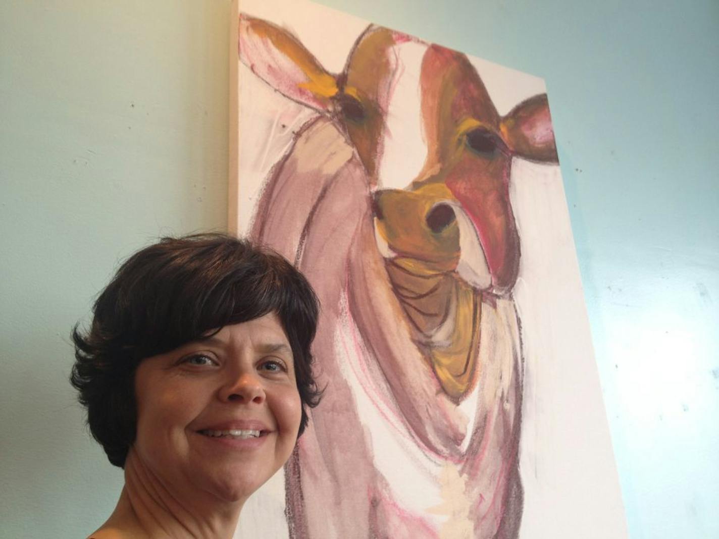 Kari Maxwell, artist and cow painter