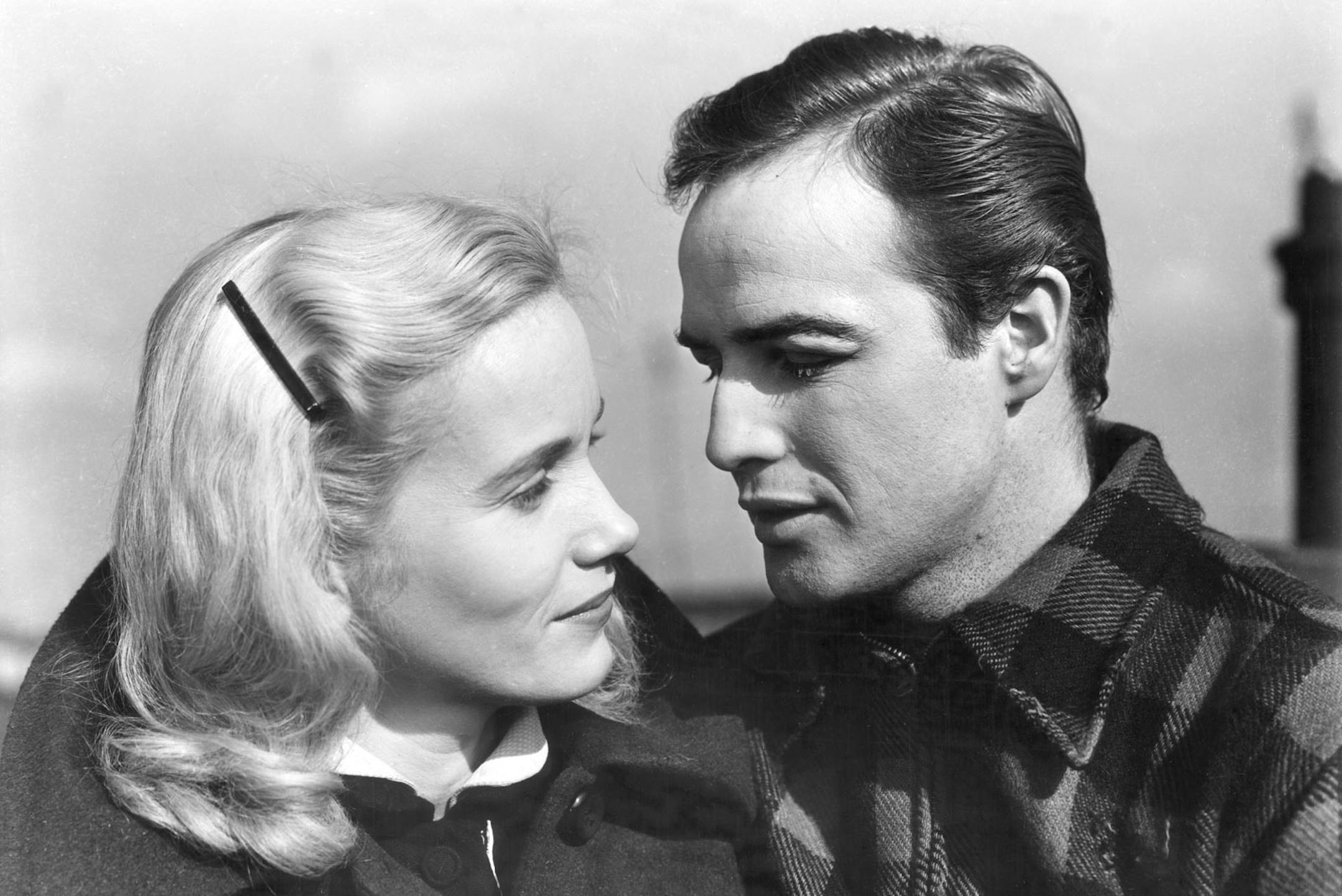 Eva Marie Saint and Marlon Brando in "On the Waterfront"
